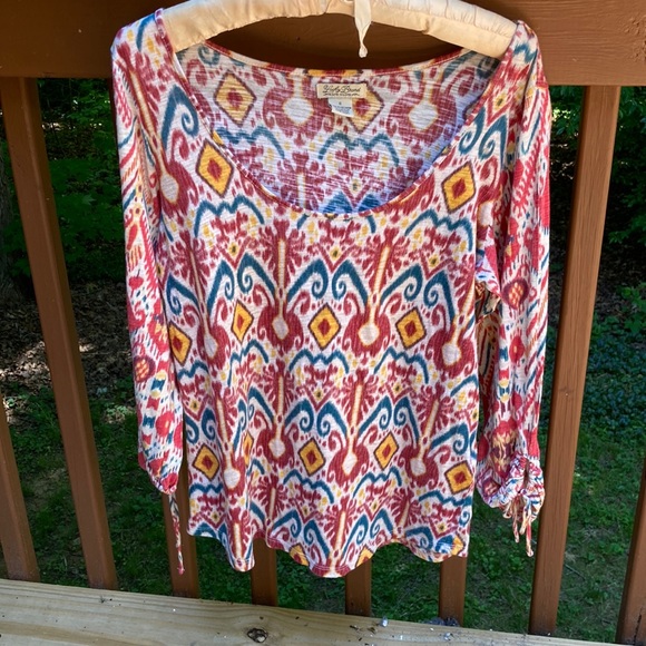 Lucky Brand colorful knit shirt - Picture 1 of 9